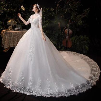 Temperament Wedding Dress, Big Drag Tail Dress,..
