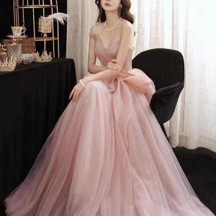 Pink Fairy Party Dress , Strapless Temperament..