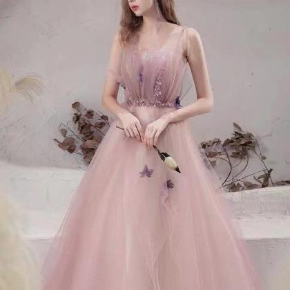 Fairy Prom Dress, Dream Bridesmaid Dress, Pink..