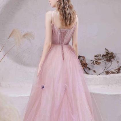 Fairy Prom Dress, Dream Bridesmaid Dress, Pink..