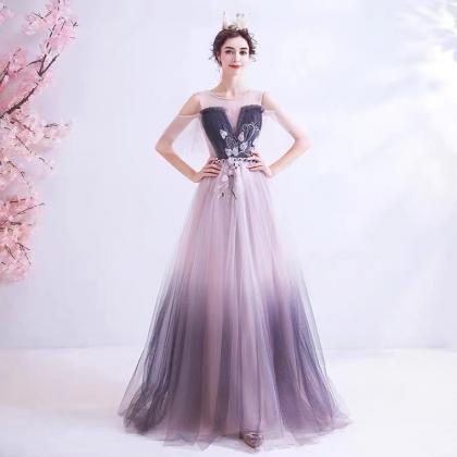 Dream Prom Dress, Gradient Purple Sky Dress, Fairy..