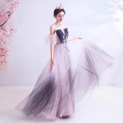 Dream Prom Dress, Gradient Purple Sky Dress, Fairy..