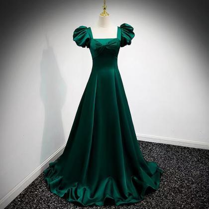 Green Evening Dress, Cute Prom Dress, Bubble..