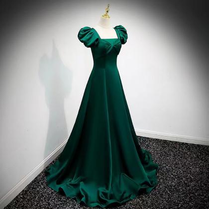 Green Evening Dress, Cute Prom Dress, Bubble..