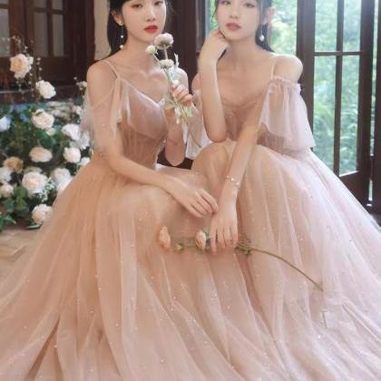 Fairy Bridesmaid Dresses, Pink Prom Dresses,..