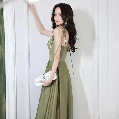 Vintage Green Evening Dress, Simple Prom Dress,..