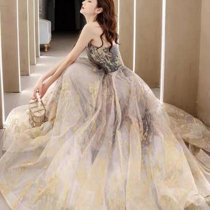 Strapless Evening Dress, Atmosphere Prom Dress,..