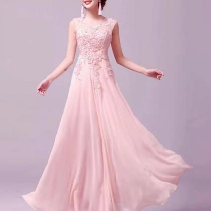 Cap Sleeve Evening Dress, Elegant Bridesmaid..