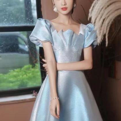 Blue Homecoming Dress,simple Bridesmaid Dress,..