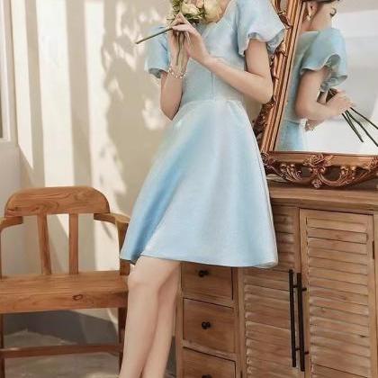 Blue Homecoming Dress,simple Bridesmaid Dress,..