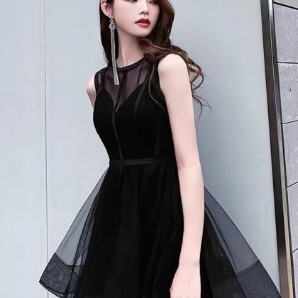 Little Black Dress, Sexy Bouffant Dress,sleeveless..