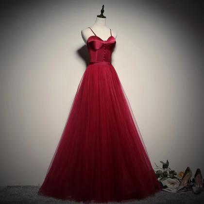 Sexy Prom Dress, Red Birthday Dress,spagahetti..