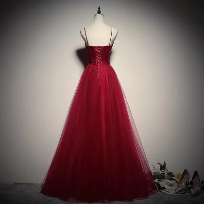 Sexy Prom Dress, Red Birthday Dress,spagahetti..