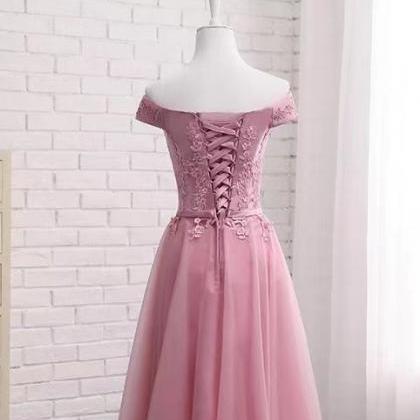 Pink Homecoming Dress,lace Party Dress,tulle..