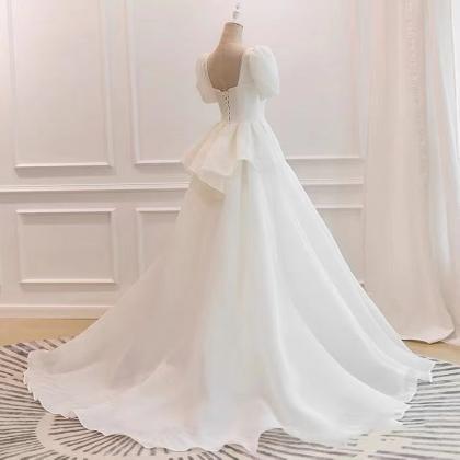 Princess Light Wedding Dress, , Fairy Bridal..