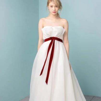 Light Wedding Dress, High Waist Wedding Dress,..