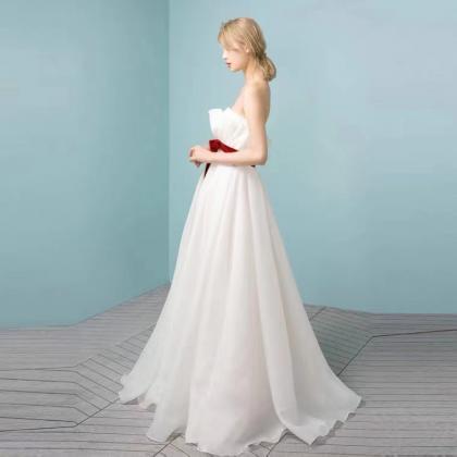 Light Wedding Dress, High Waist Wedding Dress,..