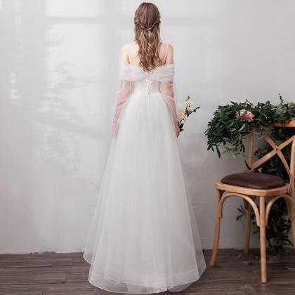 Fairy Simple Bridal Dress, Off Shoulder Fairy..