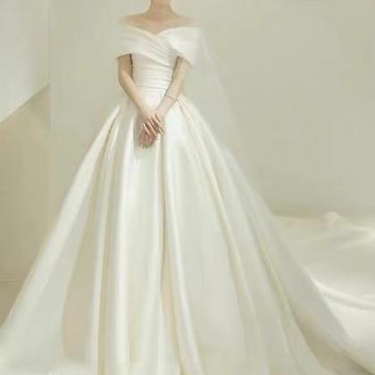 Off Shoulder Bridal Dress, Elegant Wedding Dress,..