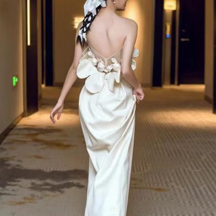 Chic Bridal Dress, Satin Mermaid Wedding..