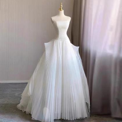 Strapless Bridal Dress, Fairy Ball Gown Wedding..