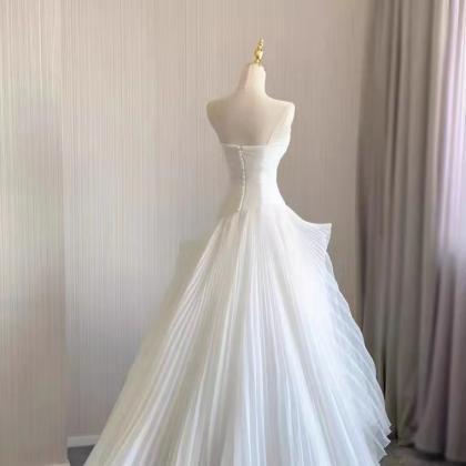 Strapless Bridal Dress, Fairy Ball Gown Wedding..