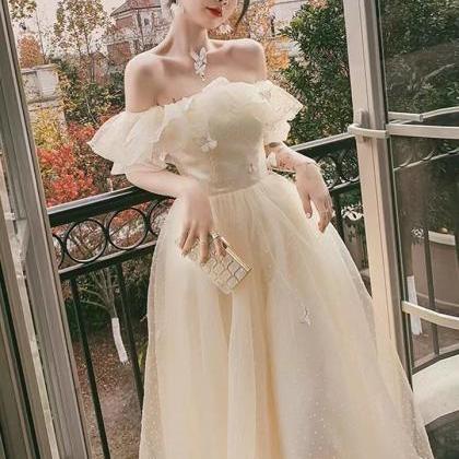 Off Shoulder Prom Gown, Fairy Birthday Dress, Chic..