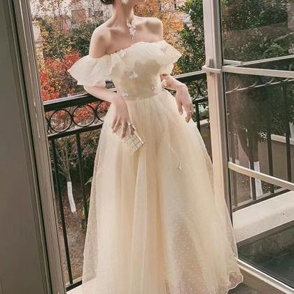 Off Shoulder Prom Gown, Fairy Birthday Dress, Chic..