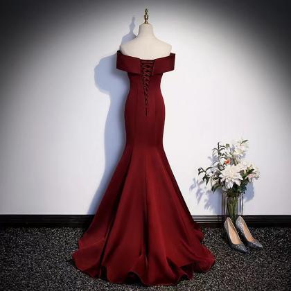 Red Wedding Dress, Off Shoulder Wedding Dress,..