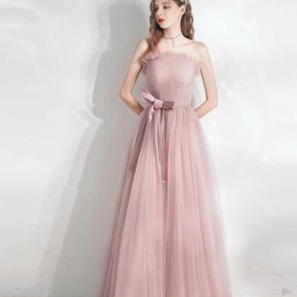 Tulle Light Bridesmaid Dress, , Pink Bridal Dress,..