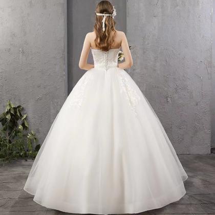 Off Shoulder Ball Gown Bridal Dress,white Wedding..