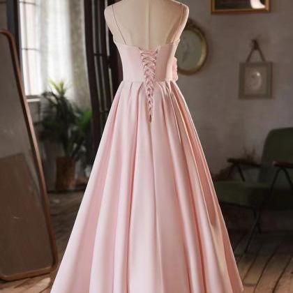 Spaghetti Strap Party Dress, Cute Prom Dress,pink..