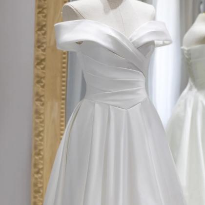 Off Shoulder Bridal Dress ,white Wedding..