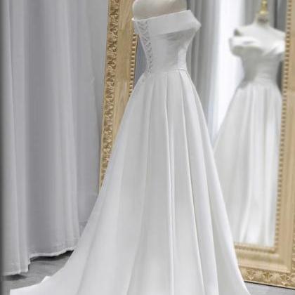Off Shoulder Bridal Dress ,white Wedding..