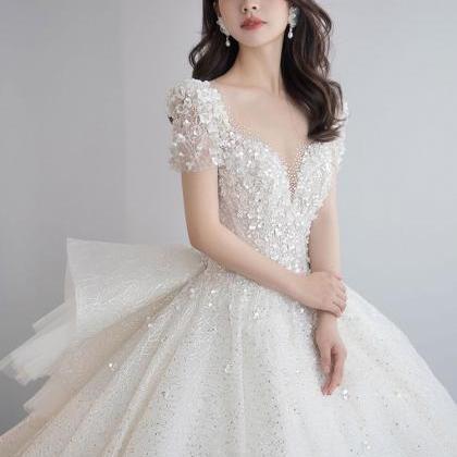 Cap Sleeve Bridal Dress, Luxury Wedding Dress,..