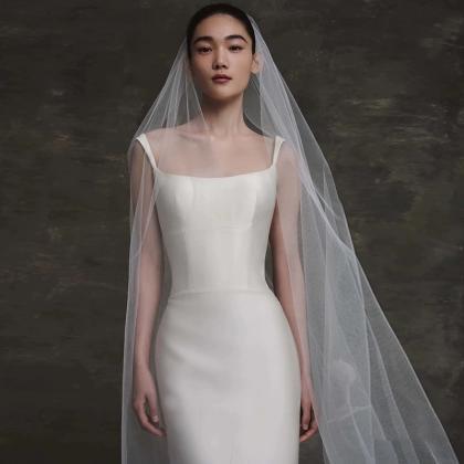 Satin Wedding Dress, Sleeveless Bridal Dress,..