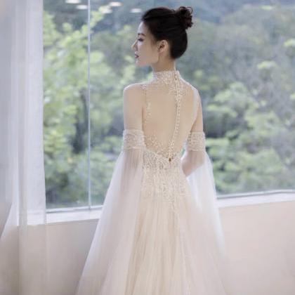 Fairy Wedding Dress, White Bridal Dress, Luxury..