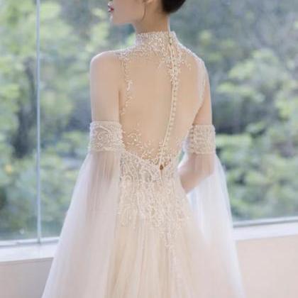 Fairy Wedding Dress, White Bridal Dress, Luxury..