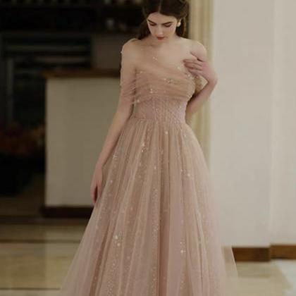 Fairy Prom Dress,champagne Off-shoulder Wedding..