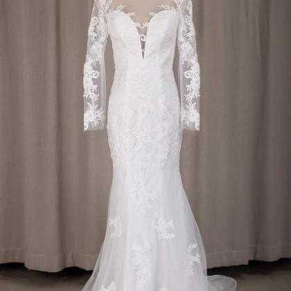 O-neck Bridal Dress, Luxury Wedding Dress Bridal..