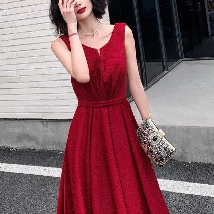 Red Bridal Birthday Party Dress, Socialite Red..