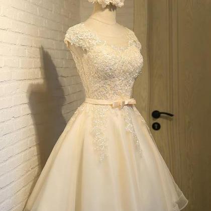 Cap Sleeve Prom Dress,chic Evening Dress,sweet..
