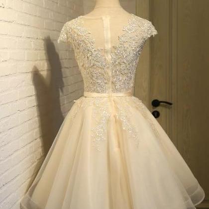 Cap Sleeve Prom Dress,chic Evening Dress,sweet..