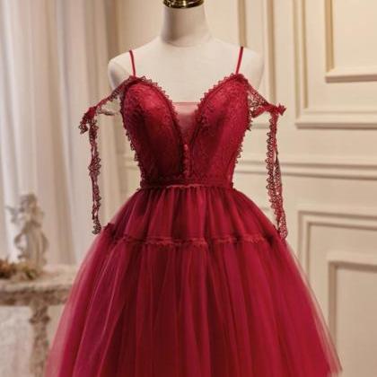Red Prom Dress,chic Evening Dress,cute Homecoming..