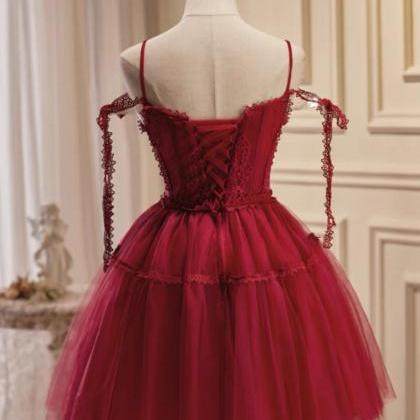 Red Prom Dress,chic Evening Dress,cute Homecoming..