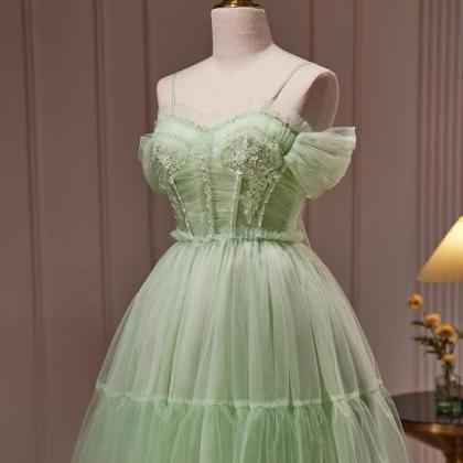 Green Prom Dress,chic Evening Dress,sweet Brithday..