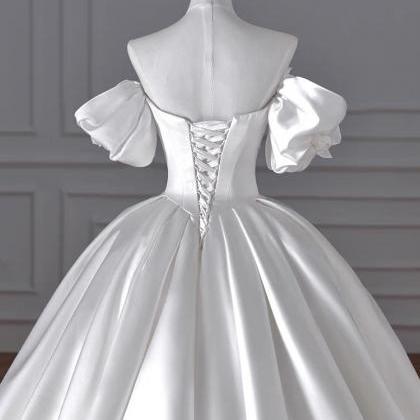 Off Shoulder Bridal Dress, Luxury Wedding Dress..