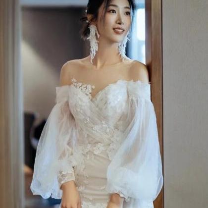Luxury Wedding Dress, Fairy Wedding Dress, Off..