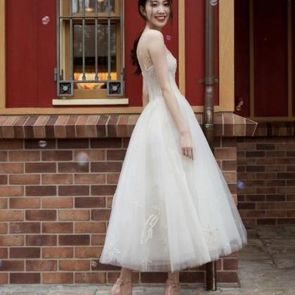 Sleeveless Bridal Dress,light Wedding Dress,..