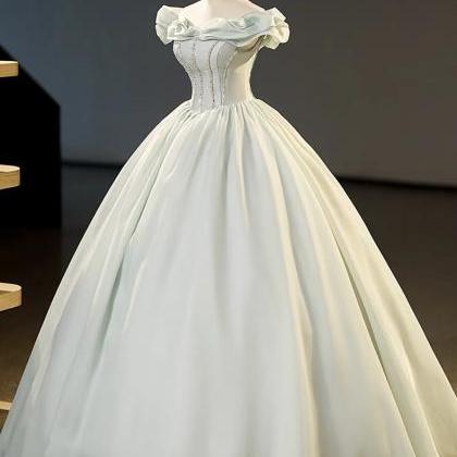 Light Green Bridal Gown, Senior Wedding Dress,..